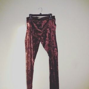 Velvet leggings